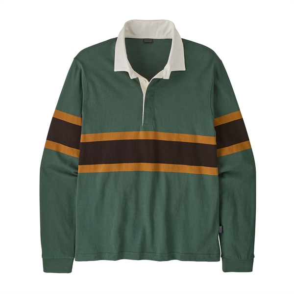 Patagonia Mens L/S Rugby Shirt - Rugby Big: Canopy Green